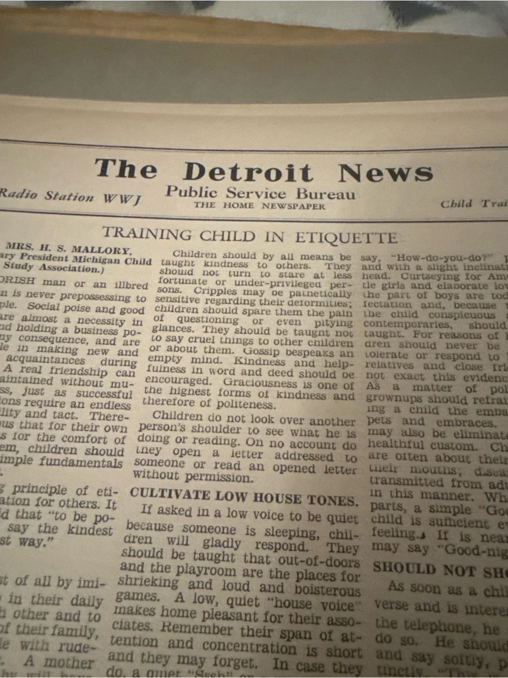 Vintage Detroit News Public Service Bureau Child Training Packet 16 Sheets WWJ‎